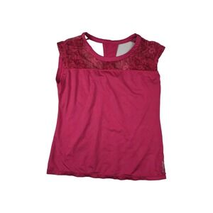 Reebok Women's Pink Sleeveless‎ Stretch Athletic Top Size Large